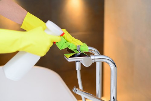 Curtain cleaning for a commercial space in Fulham
