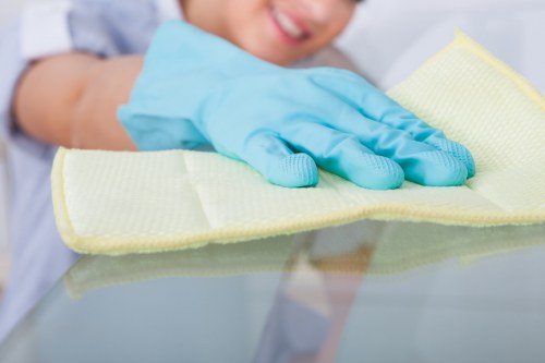 Technician treating a pet stain on a carpet in a Fulham home