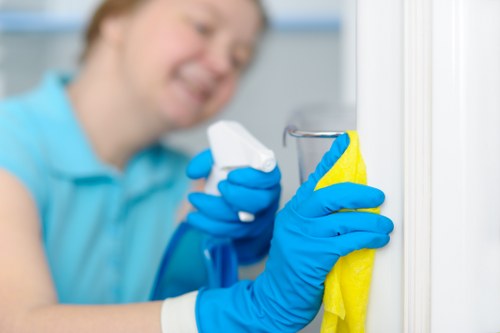 Cleaning professional representing anti-slavery compliance at Cleaners Fulham