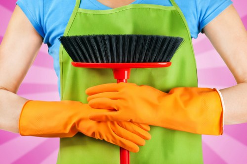 Local cleaner handling a Fulham property changeover in a residential street