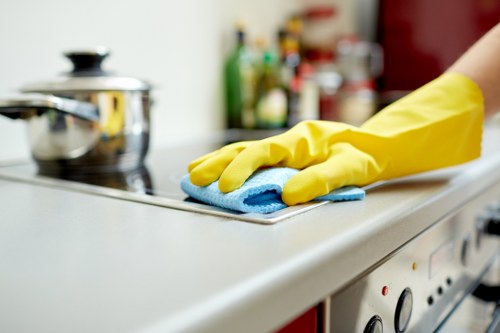 Eco-friendly cleaning tools used by Fulham cleaners