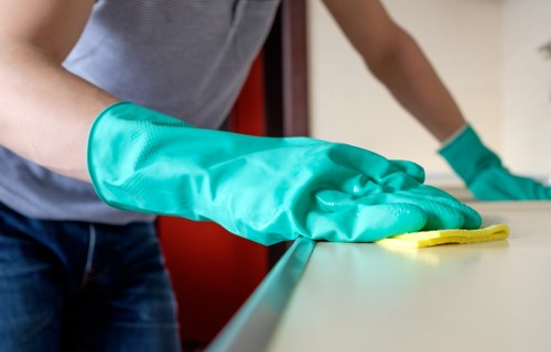 Shared hallway and stairwell cleaning in a Fulham apartment block