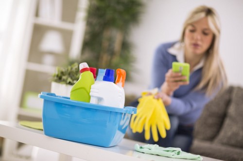 Professional cleaning of shopfront and office windows in Fulham
