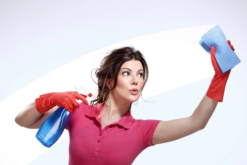 Local cleaners maintaining a modern office in Fulham